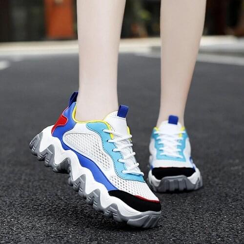 Plus Size Summer Anti-slip Sneakers for Women Sports Shoes Men Women Running Shoes Female Sport Sneakers Woman White Flat A-1291