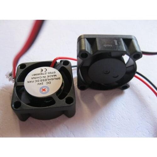 12 Pcs Brushless DC Cooling Fan 5 Blade 2510S 24V 25x25x10mm 2Wire