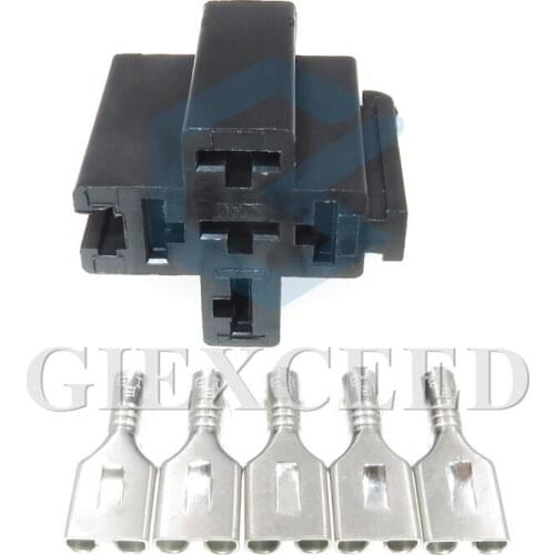 2 Sets 5 Pin Relay Sockets Electrical Automotive Relay Wire Connector With Terminals