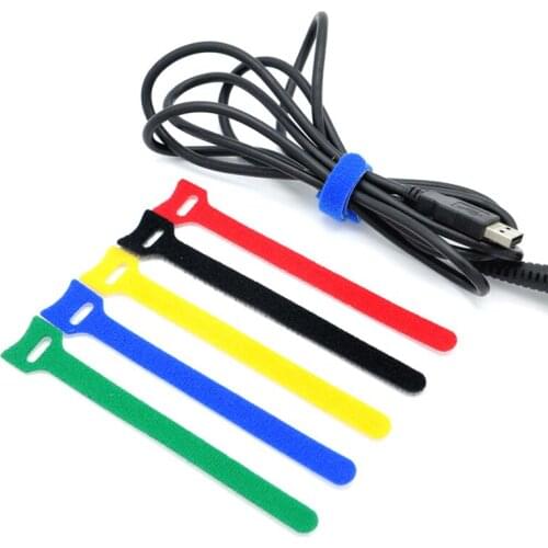 25 pcs/lot Organization for Table Cute Cat Color Loop Cable Tie 15cm Nylon Straps Organizador Cables Management Stationery