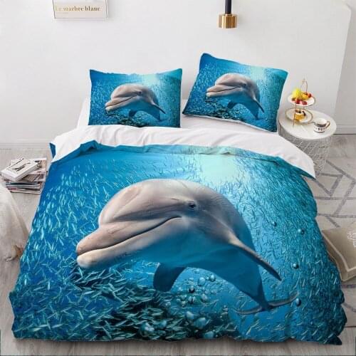 3D Bedding Sets Rhinoceros Blue Duvet Quilt Cover Set Comforter Bed Linen Pillowcase King Queen Full 220x260cm Home Texitle