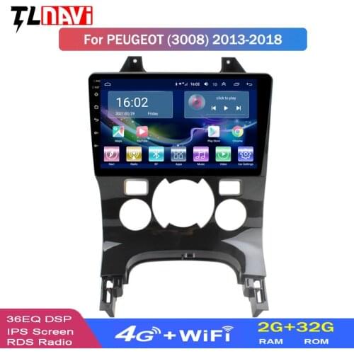 4G LTE 2G RAM Android 10 For Peugeot 3008 2009-2013 Car Radio Multimedia Video Player Navigation GPS