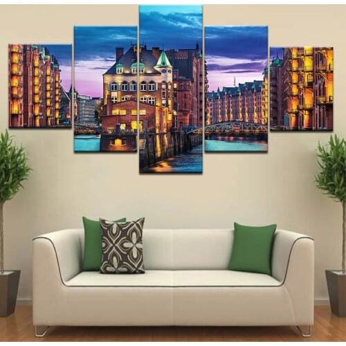 5 Panel Ana Amari Game Canvas Printed Painting Modular Wall posters Canvas Art painting For home living room decor