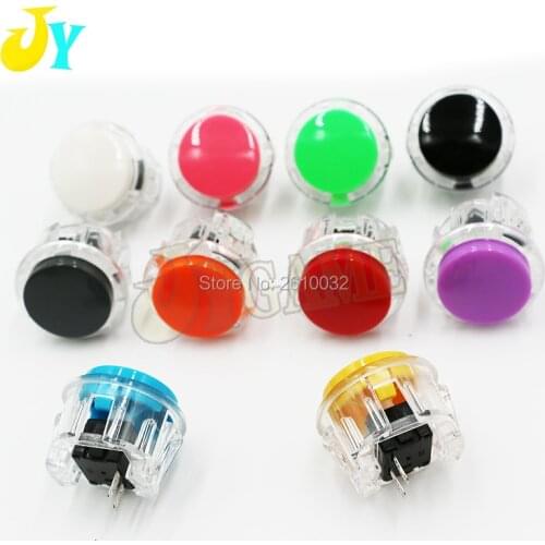 50pcs Arcade Push Button Copy Sanwa OBSF-30 Push Button 30mm Arcade button Switch Crystal button For Game Cabinet DIY