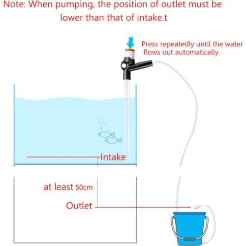 Aquarium Fish Tank Cleaner Quick Release Aquarium Vacuum Siphon Pump-Fish Tank Drainer Gravel Cleaner Water Filter L4MB