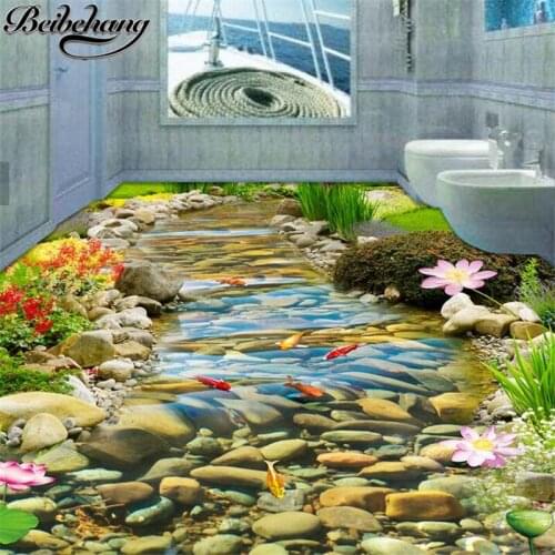 Beibehang Large Custom Flooring Painting 3d Need for Floral Green Grass Nature 3d Self Adhesive Decoration Floor Painting