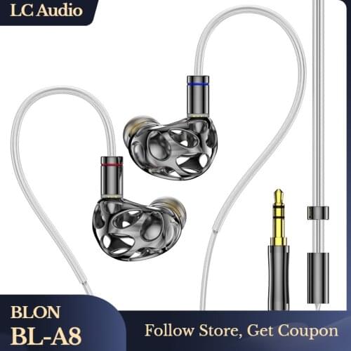 BLON BL-A8 Prometheus HiFi In Ear Earphones 10mm Lightweight Diaphragm Headphone 3D Printing Headset 2Pin 0.78 BLON BL-01 BL-03