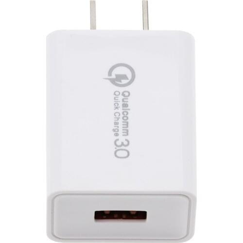 Quick Charge 3.0 18W USB Fast Charging Charger QC3.0 US Wall Mobile Phone Chargers Adapter For iPhone 11 Pro Max Samsung 200pcs