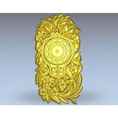 Clock 3D relief STL model for cnc router carving engraving artcam type3 aspire C19