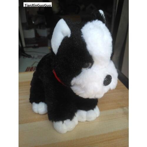 About 20cm black bulldog plush toy soft doll Christmas gift b1780