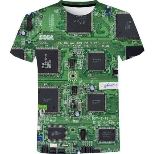 New 3D Printed Motherboard Electronic Chip Men Women T Shirt Summer Fashion Kids Boy Girl Novelty T-shirt Short Sleeve Tops Tees