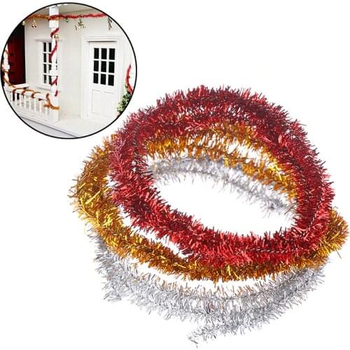 Hot Sale 1:12 Dollhouse Miniature DIY Decorative Stripes for Doll Houses Christmas Decoration Size 45cm