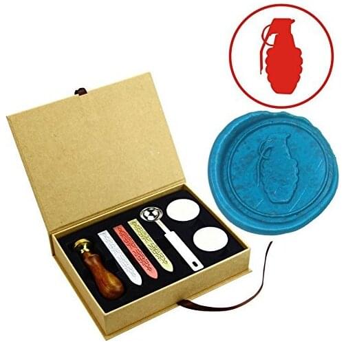 Grenade Wax Seal Stamps Kit Custom Envelope Letter Seal Stamp Metal Stamps