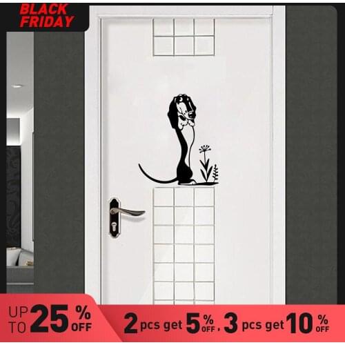 Exquisite Dog Wall Sticker Self Adhesive Vinyl Waterproof Wall Art Decal For Home Decor Bathroom Wall Sticker Pvc Removable
