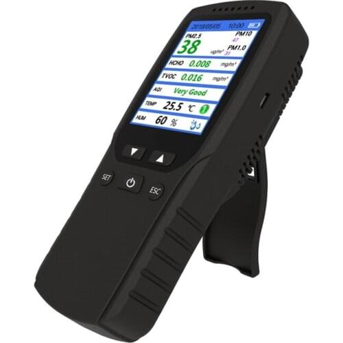 Air Quality Monitor, Formaldehyde Detector TVOC Volatile Organic Compound Gas, PM2.5 Micrometre Particulate Matter Dust
