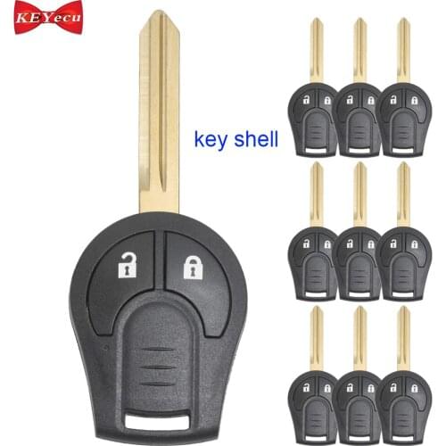 KEYECU 10pcs for Nissan Juke Note Micra Cube Qashqai March Sunny Sylphy Tiida X-Trail Remote Key Shell Case Fob CWTWB1U761