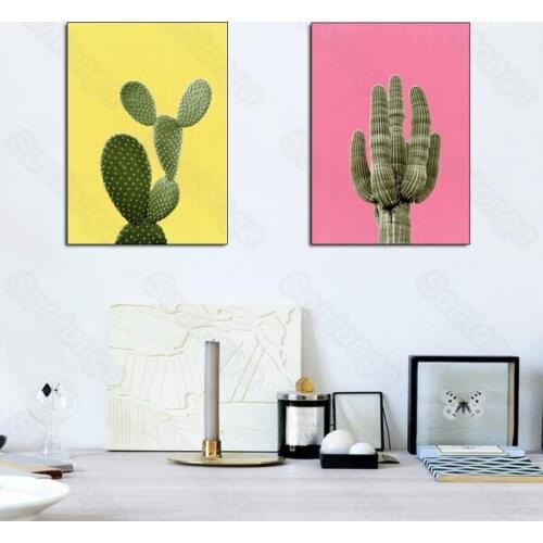 Nordic Style Strange Cactus Handmade Decorative Painting Bedroom Room Decoration Decoration Wall Painting Wallpaper Wallpaper