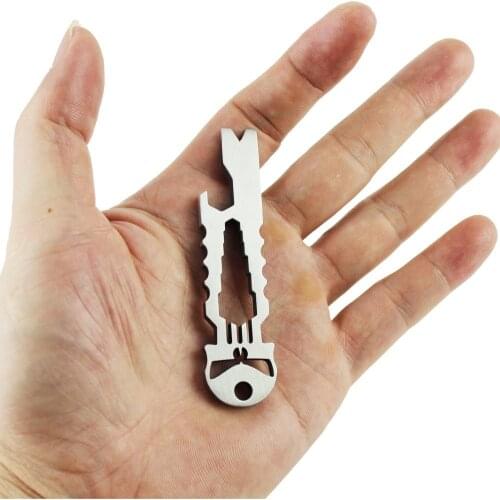 Skull Beer Bottle Opener Prybar Pry bar Crowbar multi pocket tool pendant keyring gadget camp hike outdoor