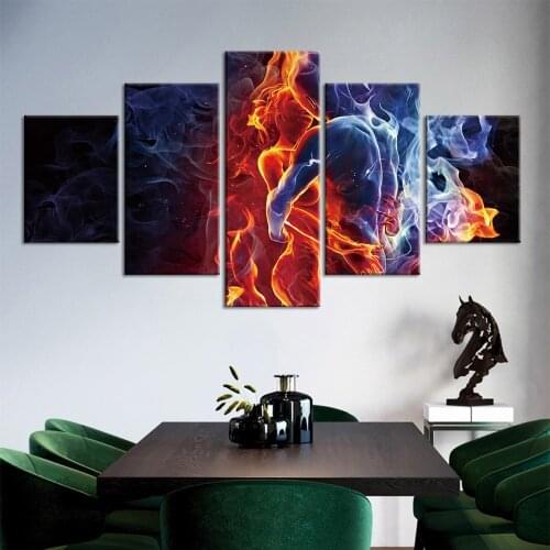 Blueprint Drawing Science Number Picture 5 Pieces Poster Picture Canvas Print Painting Wall Art Living Room Home Decoration