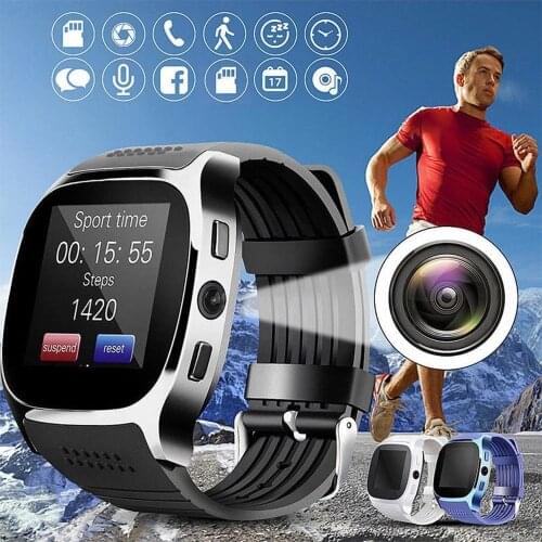 Smart Watch T8 Bluetooth Watches Fitness Tracker Blood Pressure Support SIM TF Card Call Waterproof Smartwatch For Android IOS