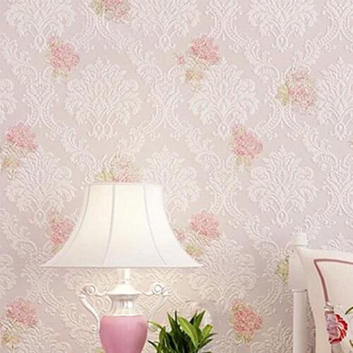 Beibehang Modern Fashion European 3D Relief Wallpaper Living Room Restaurant Bedroom Background Wall Warm Pastoral Wallpapers