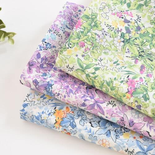 Retro Flower 100% Cotton Fabrics Bedding Quilting for DIY Sewing Textile Tecido Tissue Patchwork 50*145cm