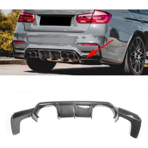 Carbon Fiber Rear Diffuser Lip Spoiler Bumper Guard for BMW F80 M3 F82 F83 M4 Bumper 2014 - 2018 Sedan Coupe Convertible