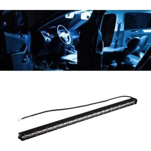 Universal Car 27 Inches Single Row 3 W 72 W Styling 24 LED Work Light Bar Moving Door Plate Pedal Steps Light Scuff