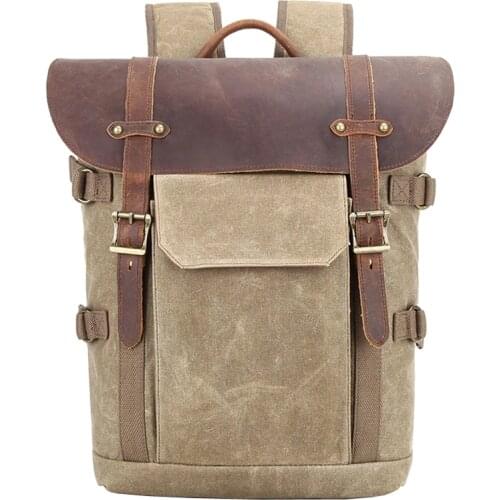 Batik Waterproof Canvas Camera Photo Outdoor Portable Scratch-proof DSLR Video Backpack Men Bag fit 15in Laptop for Canon Nikon