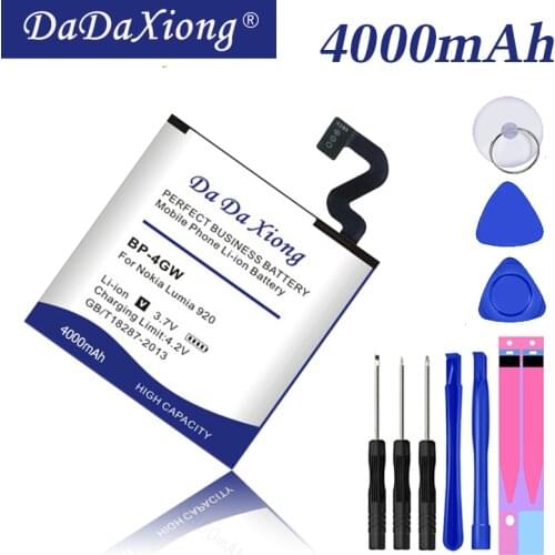 Da Da Xiong high capacity 4000mAh BP-4GW Li-ion Phone Battery for Nokia Lumia 920 920T Mobile Phone Battery