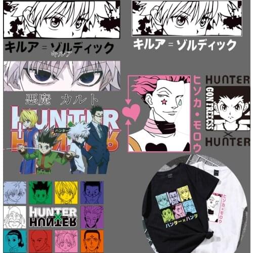 Japanese Anime Heat Transfer PVC Patch Iron On Transfer For Clothing DIY Thermal Transfer Heat Vinyl Iron Stickers Apparel Decor