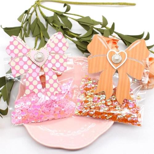 ZFPARTY Bow Bag Topper Metal Cutting Dies Stencils for DIY Scrapbooking Decorative Embossing DIY Paper Cards