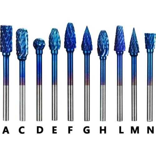 1 box 3mm tungsten carbide rod rotary burrs 6mm diameter double cut rotary file shavings router