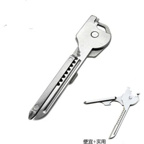 1 Multifunctional Utili Key Tool 6 in 1 Pocket Keychain Tool Multitool for Auto Camping Hardware
