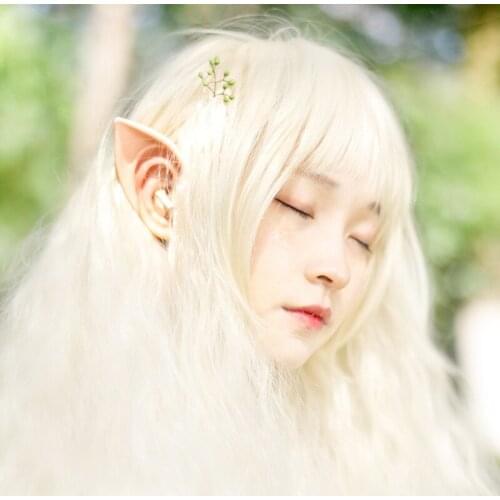 1 Pair Halloween Elven Elf Ears Pointed Anime Fairy Cosplay Costumes Accessory Vampire Soft Christmas Party Mask Latex Fake Ear
