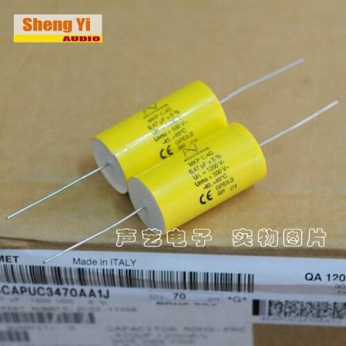 1pcs/1lot Original Italian AV MKP 1200V 0.47uf 474 470N fever Promise tube amplifier coupling capacitor