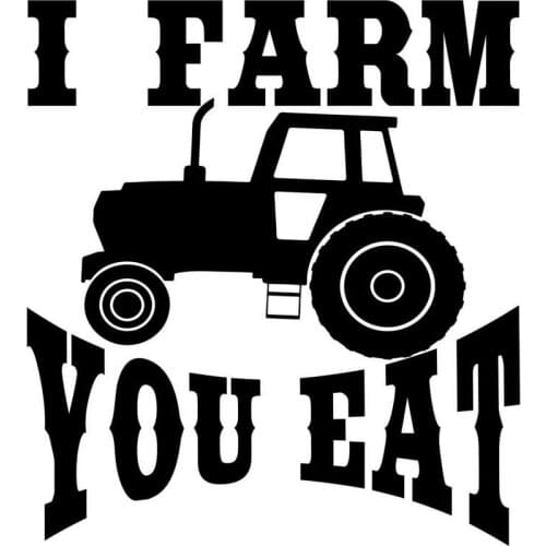 15.2CM*16.8CM Farm Tractor Farming Agriculture Funny Car Styling Accessories Car Stickers And Decals Black Sliver C8-0733