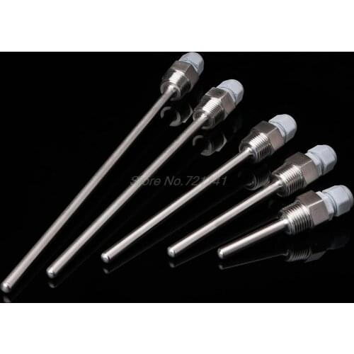 50-250mm Stainless Steel Thermowell 1/2" NPT Threads For Temperature Sensors Dropship