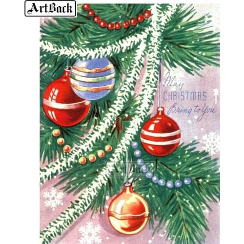 5d diy diamond painting Christmas balls full square drill resin diamond mosaic decoration crafts gift ARD260
