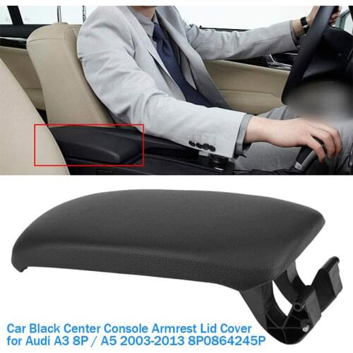 8P0864245P Car Accessories Car Armrest Cover Arm Rest Cap Console Center Clip PU Leather For Audi A3 8P A5 2003 - 2013