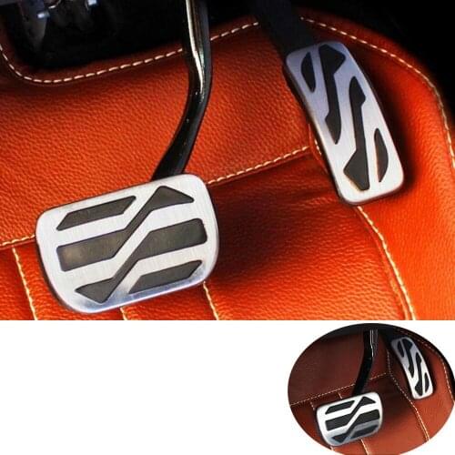 Car Non-slip Gas Fuel Brake Pedal Pad Plate Cover No Grill Fit For Lincoln MKC 2014