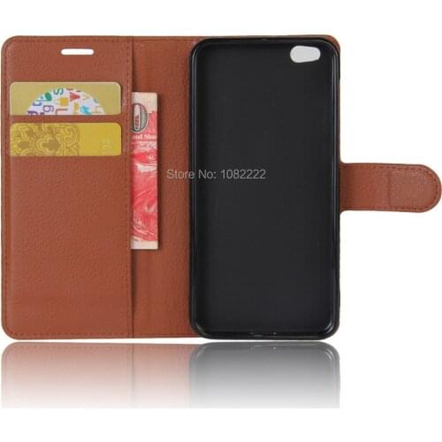 10pcs/lot Lichi grain wallet PU Leather stand+TPU Cover Case with card slot For Xiaomi Mi 5C / Redmi 4X / Redmi Note 4X
