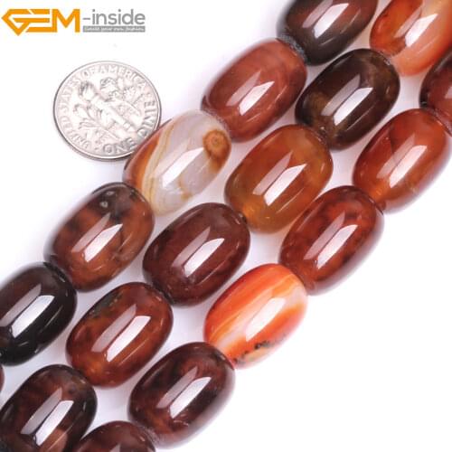 Gem-inside Natural Tube Cylinder Columnar Colum Sardonyx Agates Beads For Jewelry Making Selectable Color DIY Jewellery 15inches