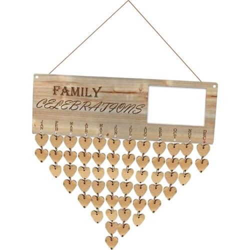 Wooden Family Friends *[Birthday Reminder!] Tracker! Wall Plaque Sign