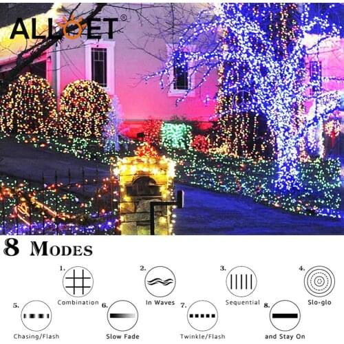 20/50Solar Power Cherry Blossom Fairy String Light Yard Garland Curtain Decorative Lamp For Home Bedroom Window Night Light
