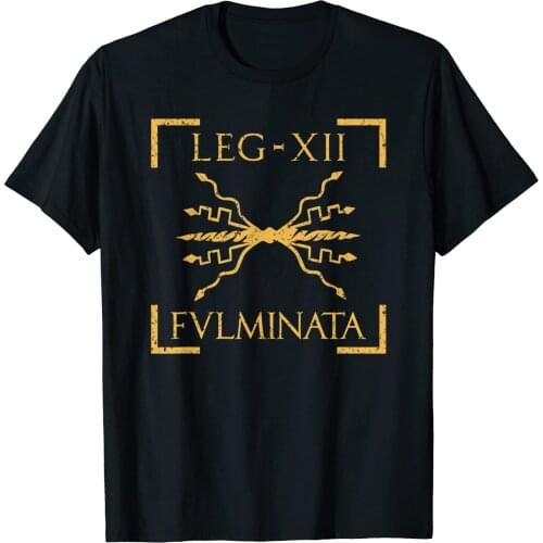 Legio XII Fulminata Thunderbolt Emblem Roman Legion T-Shirt. Summer Cotton O-Neck Short Sleeve Mens T Shirt New S-3XL