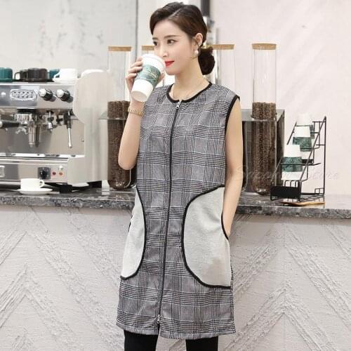 Pet Shop Sleeveless Working Clothes With Pockets Practical Waterproof Apron Pet Groomer Overalls For Woman M/L/XL/2XL/3XL G1030