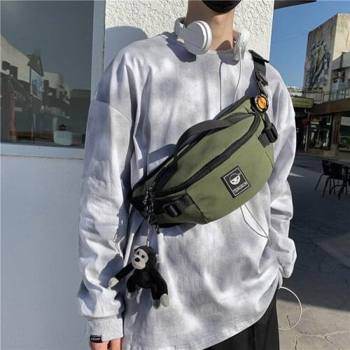 2021 New Fashion Men Waist Bag for Teenager Boys Young College Students Travel Crossbody Bag Male Belt Bag Waterproof Chest Bags