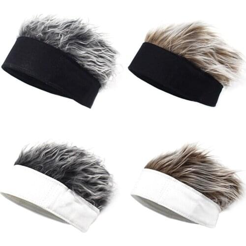 Men Women Beanie Wig Hat Fun Short Hair Caps Breathable Soft for Party Outdoor Fashion Hip-Hop Trend Hats