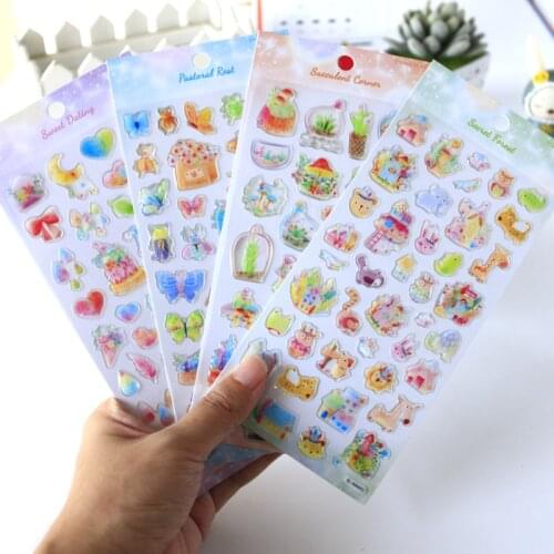 Star Childrens Eyebrow Stickers DIY Mobile Phone Decor Colorful Water Drops Glitter Powder Crystal Epoxy Office School Supplies